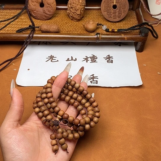 檀香木手串/手链7*8*108黑