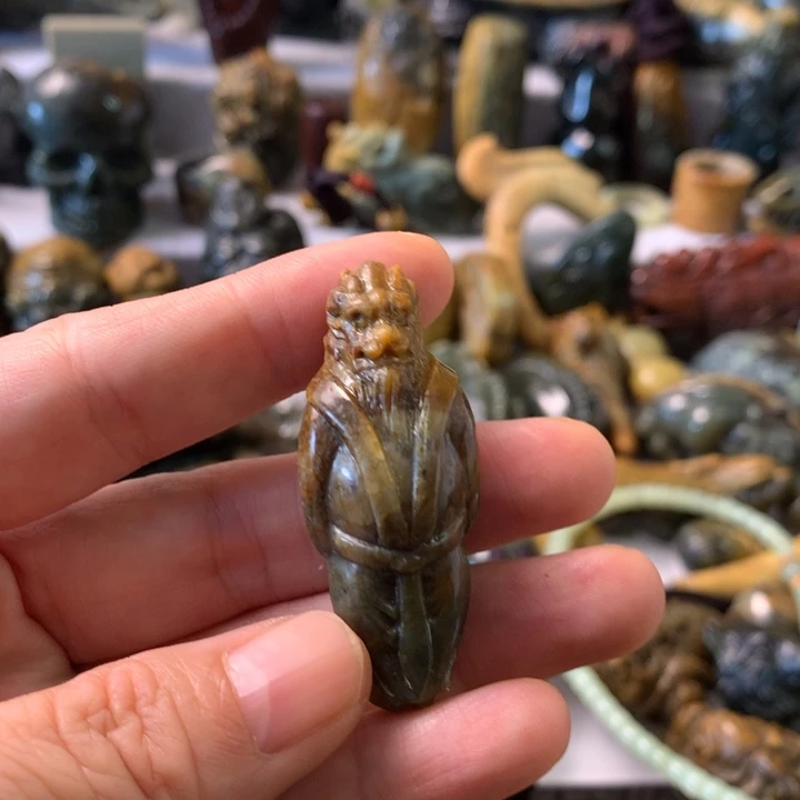 未镶嵌岫岩河磨玉（透闪石质玉）笔搁