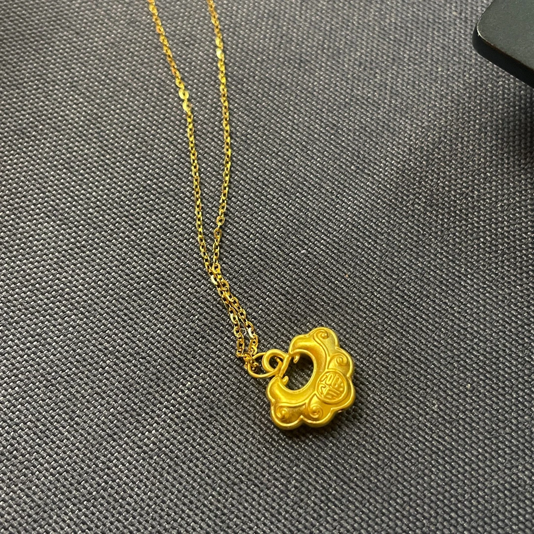 金至福足金福锁吊坠（不含链）