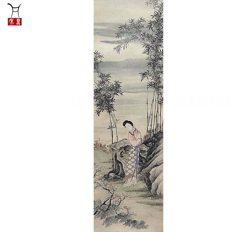 O1018仕女2立轴39x180/6.3平尺