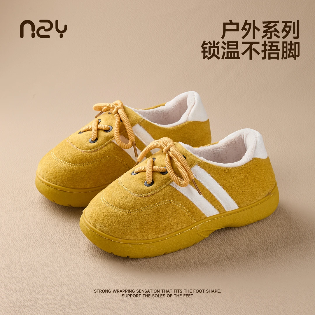 勃肯棉拖鞋女冬季外穿2025新款绝美包头一脚蹬办公室保暖棉鞋ins