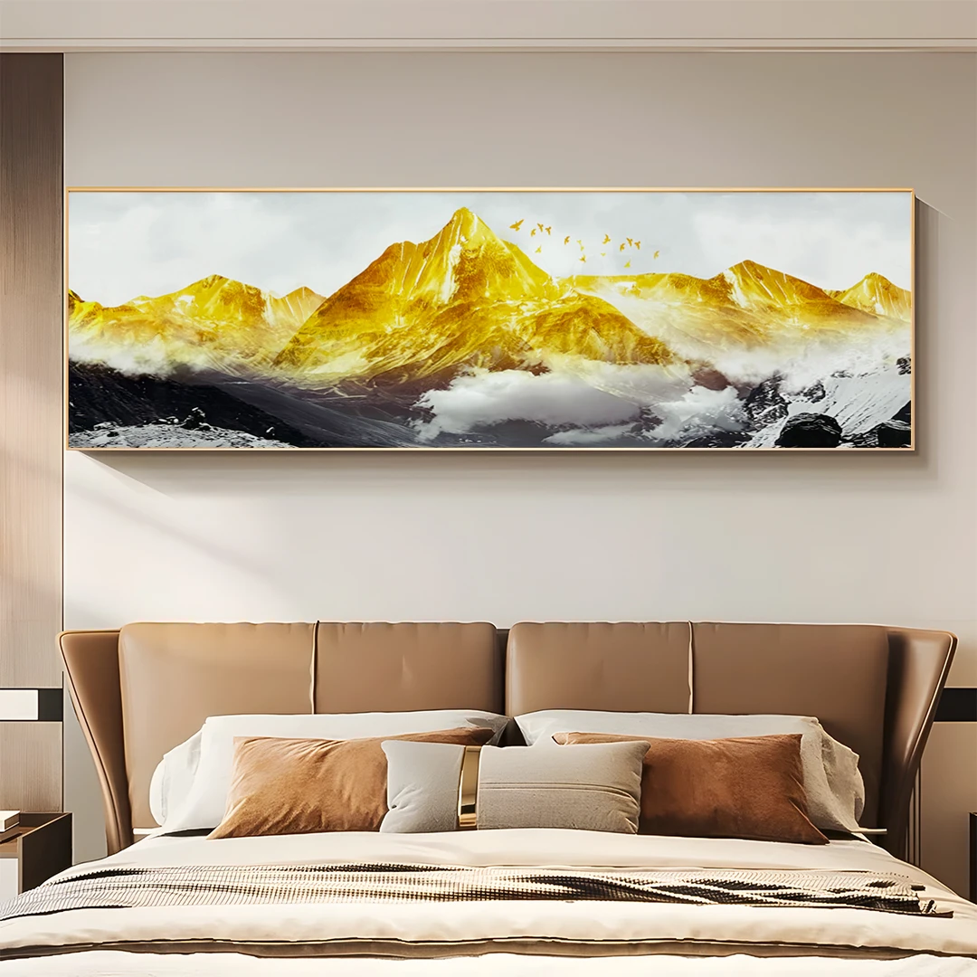 益师傅照金山北欧客厅背景墙装饰画大幅沙发背景墙挂画金山70200