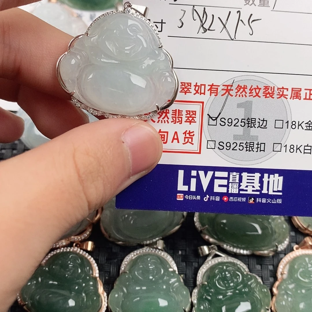 翡翠银S925镶嵌颈饰