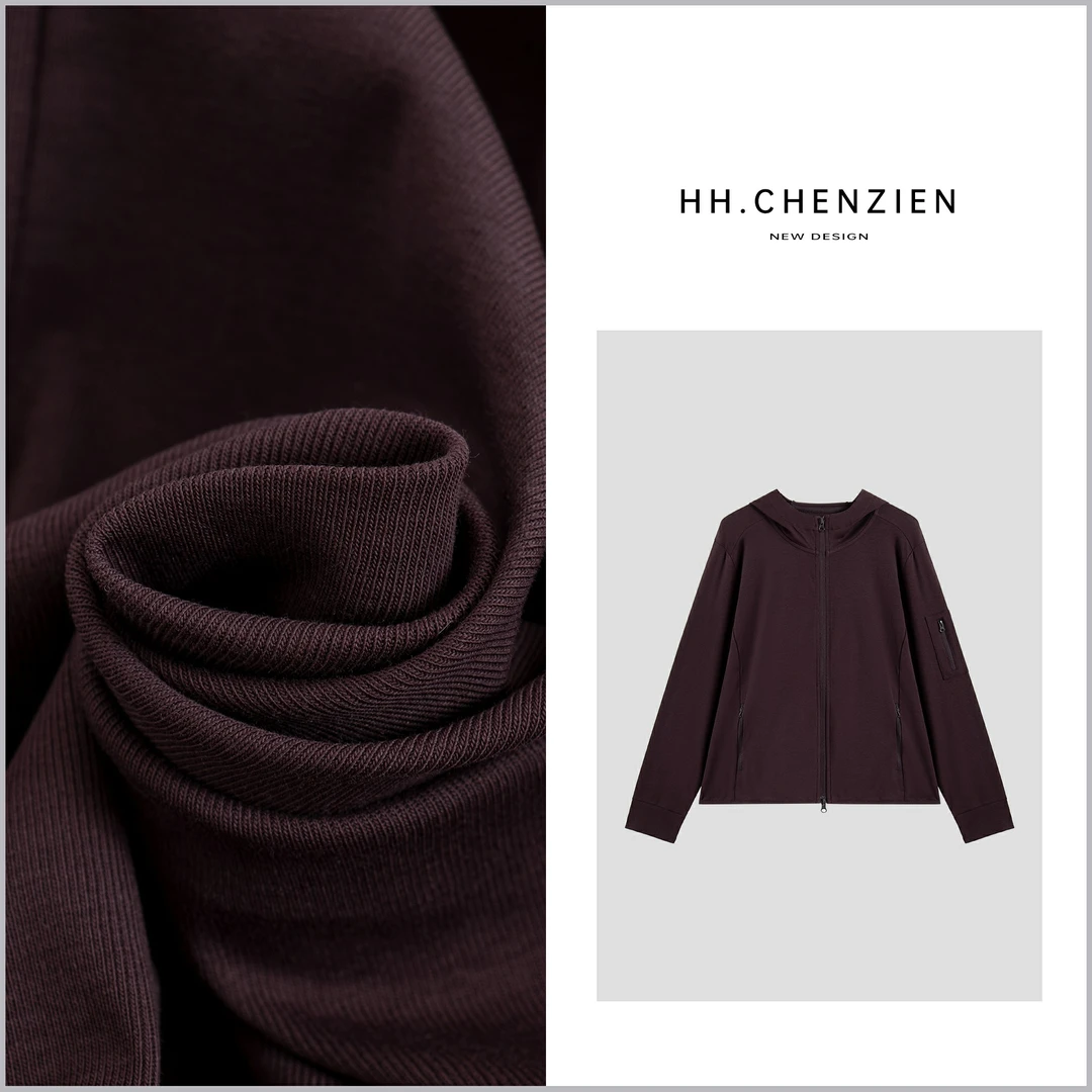 【黑黑家】"真正轻户外"春季女士连帽拼接设计拉链时尚夹克外套上衣