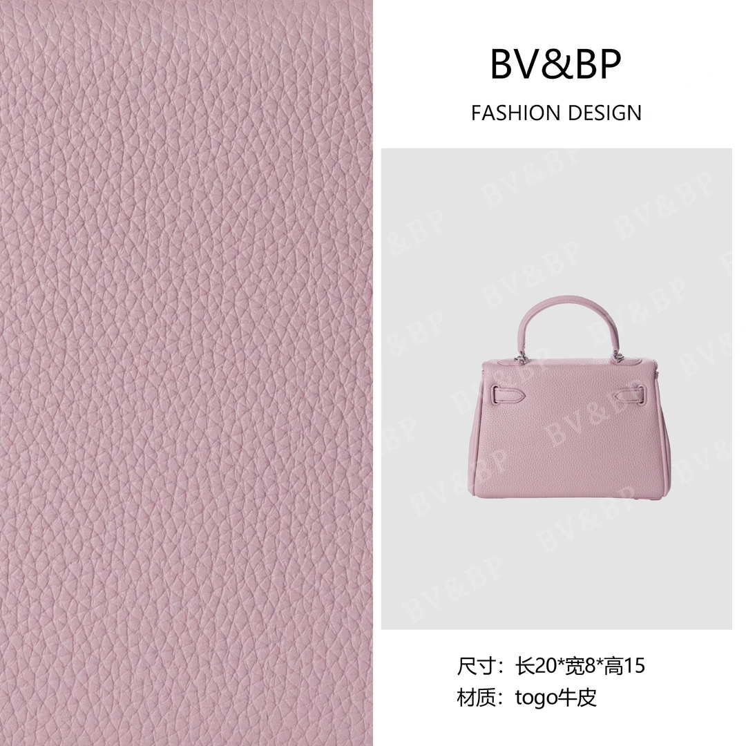 BV&BP· 原创设计 真皮高定手提单肩包  BV20-银扣-3Q粉