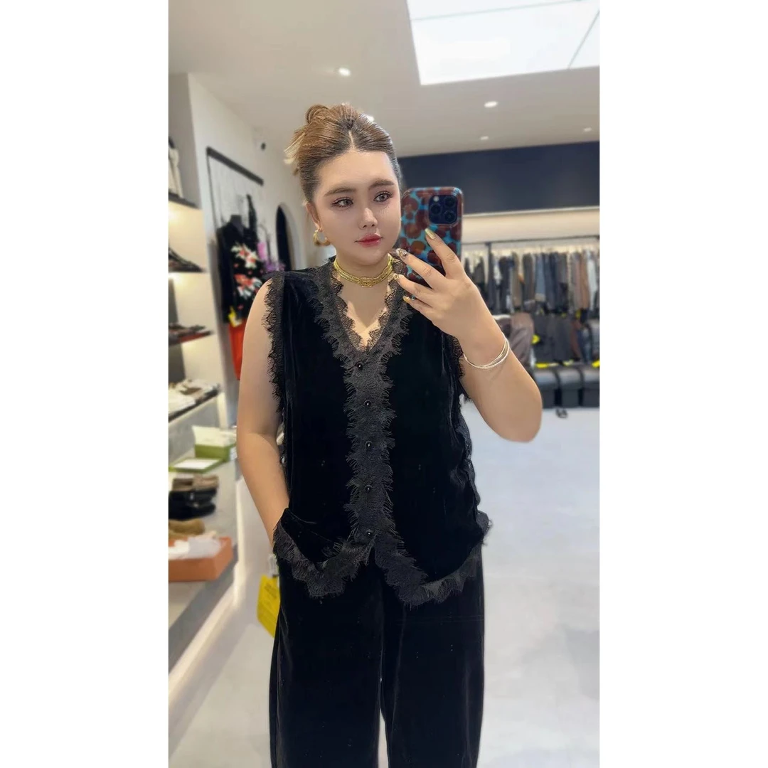 168欧韩集合店| 背心时髦精必备！蕾丝细节尽显慵懒贵气A3235