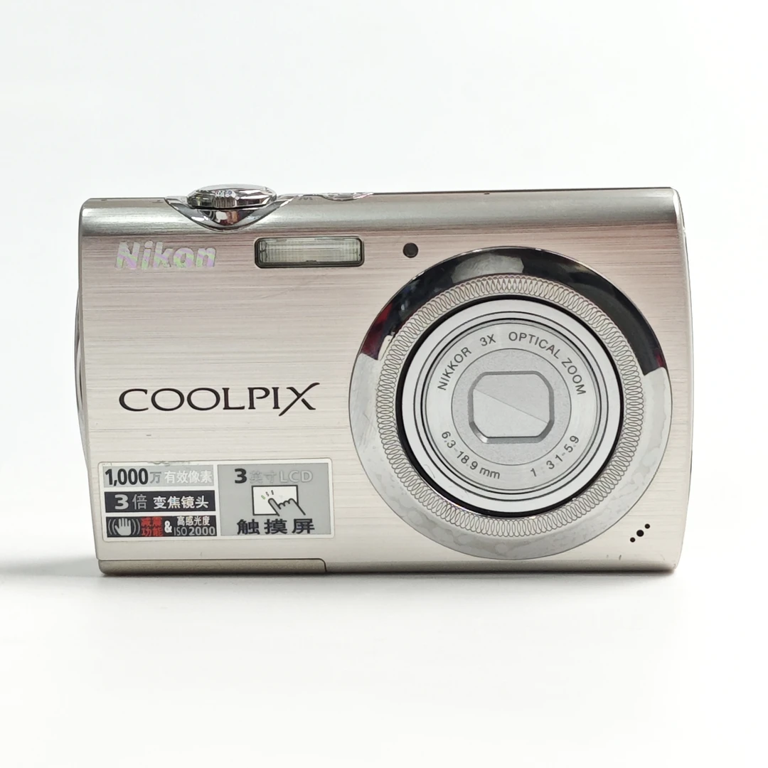 95新 Nikon/尼康 s230银色一千万像素奶油肌3倍变焦ccd数码相机