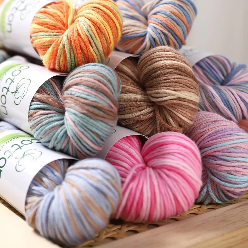 超柔手染花色   【拍1送1】绞纱线醋酸有机棉手工编织