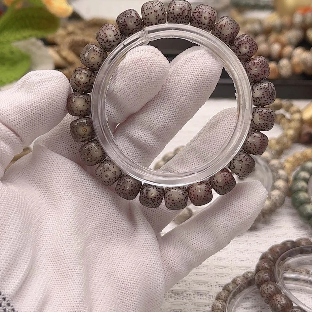 该***销星月菩提吊坠原生态石玉黑冰10×9同枝