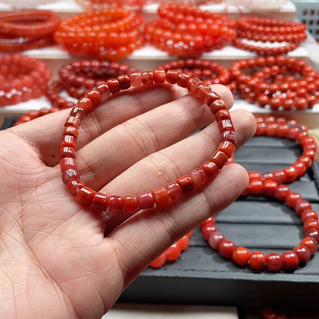 南红玛瑙未镶嵌手链