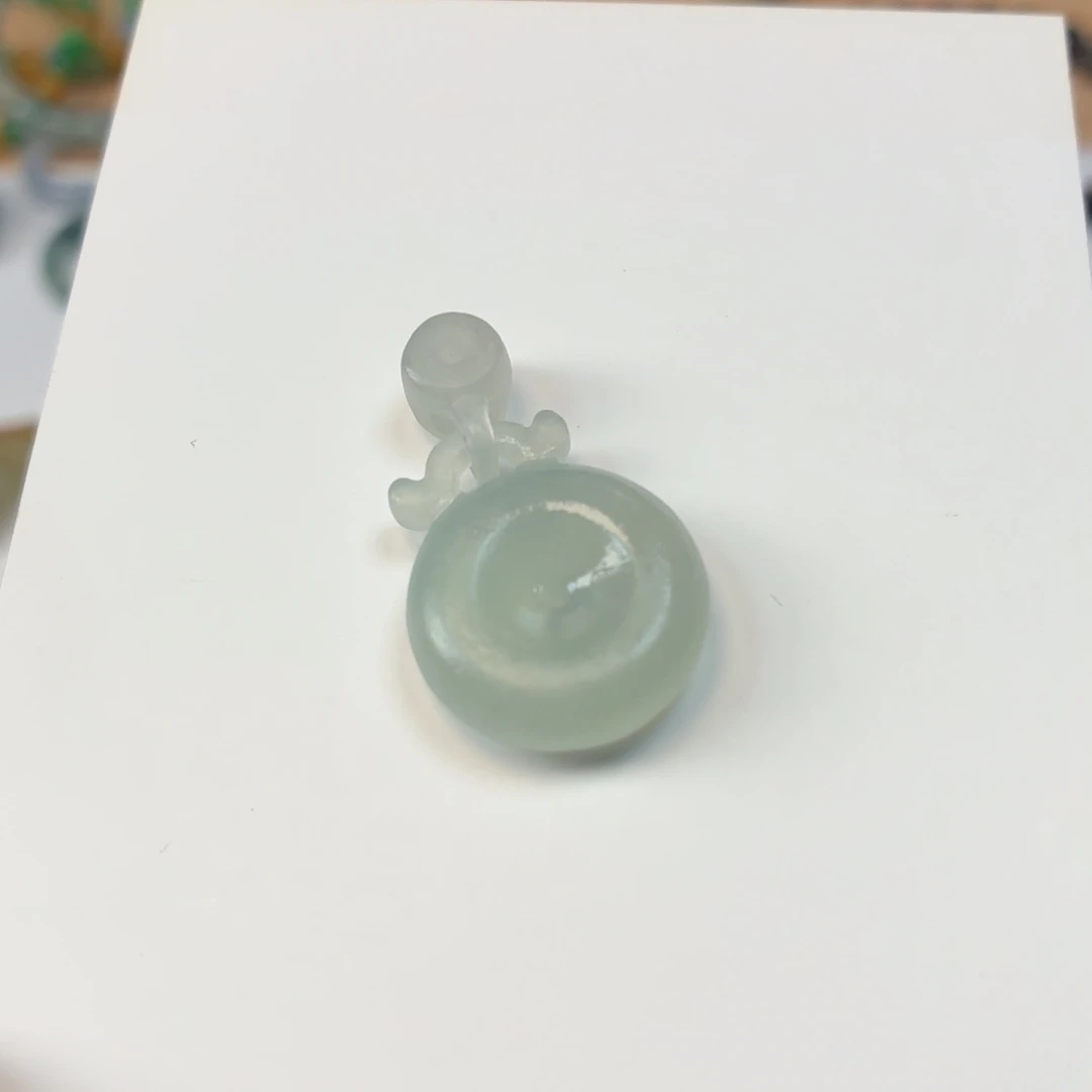 定制翡翠未镶嵌环环相扣平安扣