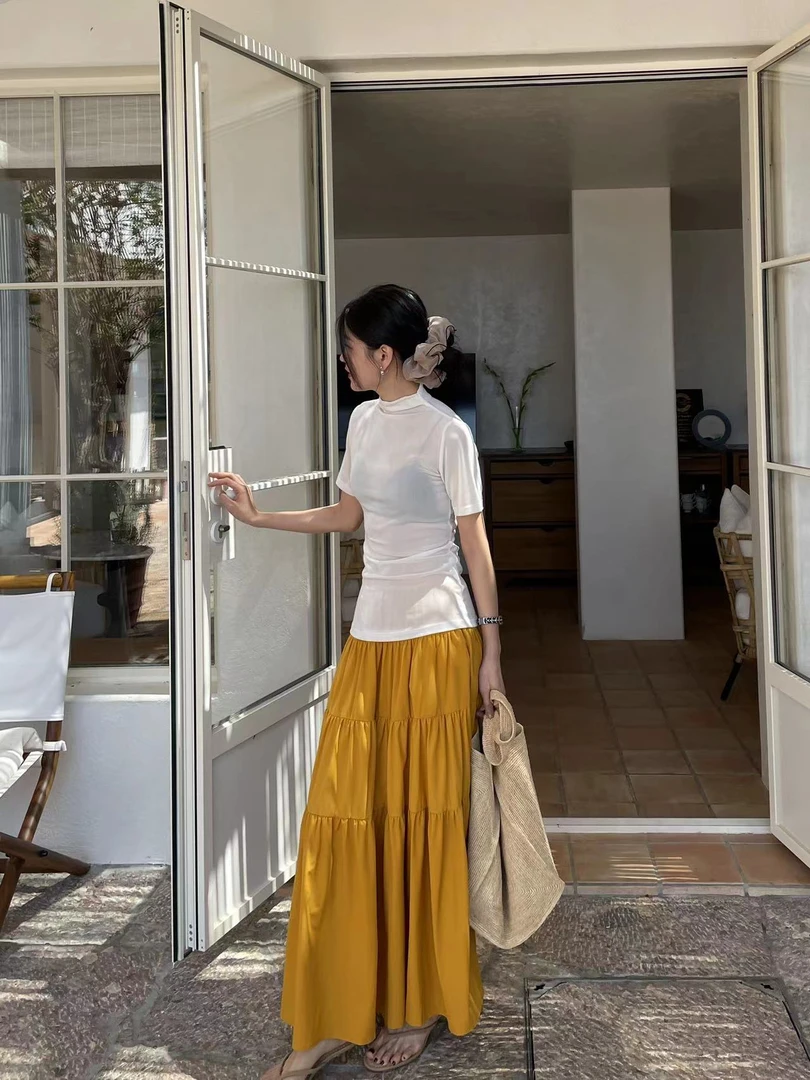 十三行SOUL-夏季福秒立领正肩半袖#6385