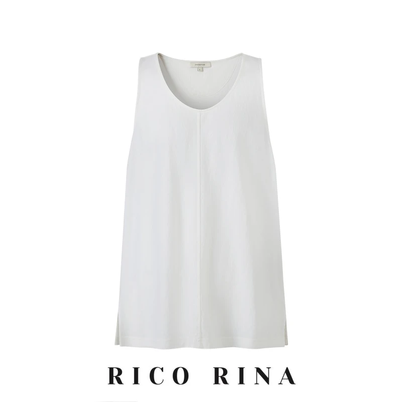 RICO RINA高级感纯色亚麻结构背心