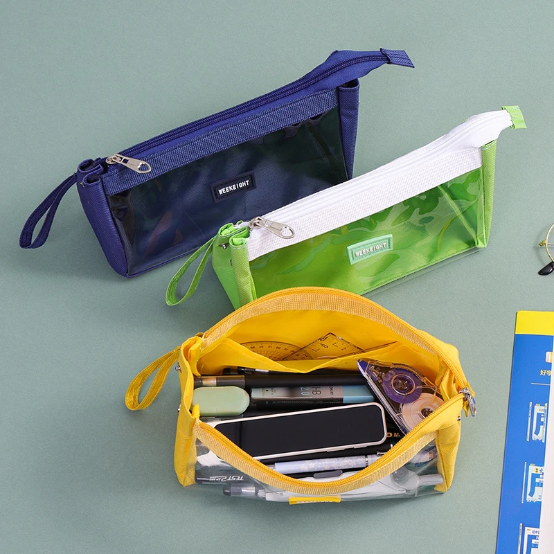 大容量笔袋学生高考笔筒男女孩考试专用笔盒防水文具袋杂物工具袋