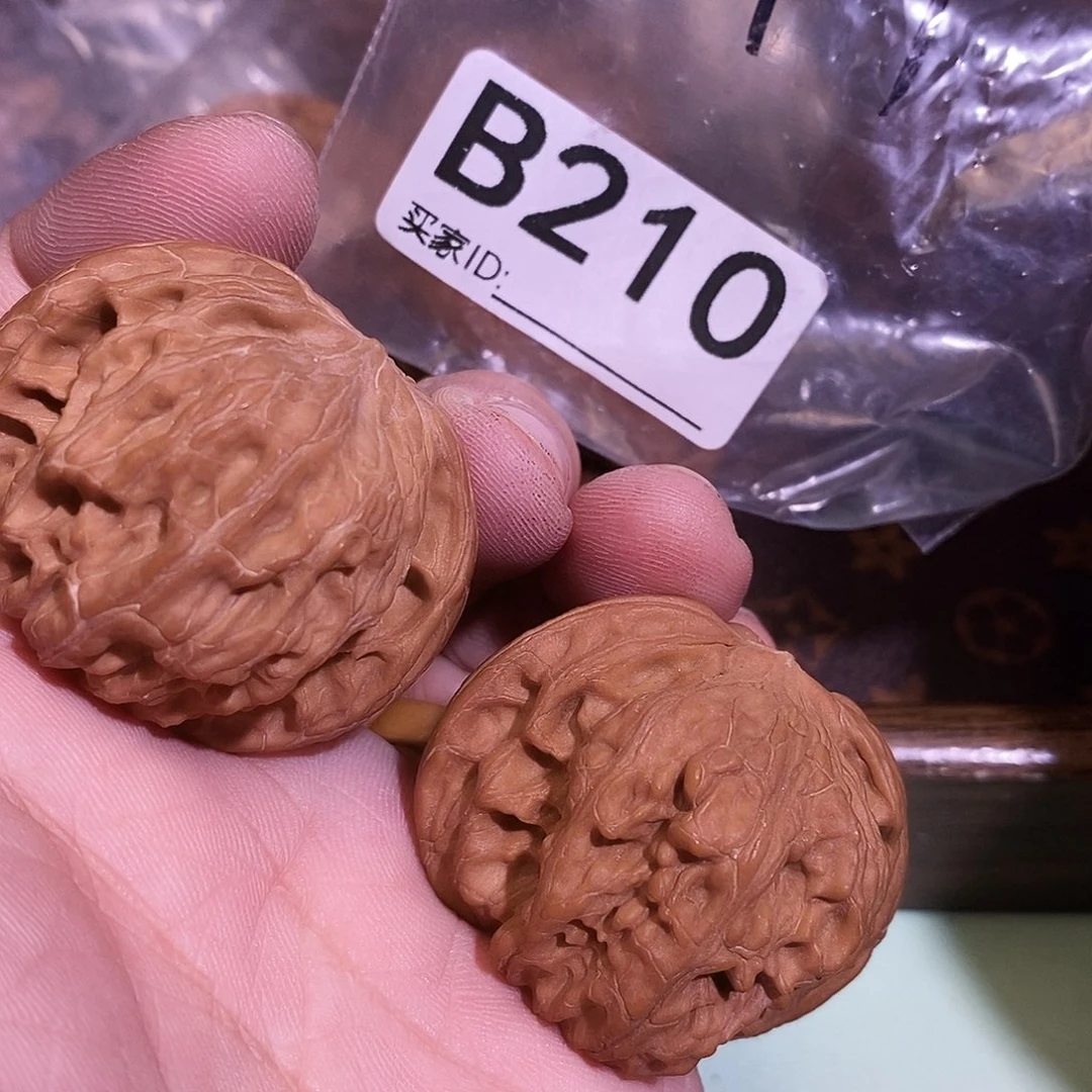 净***代文玩核桃把件磨盘。