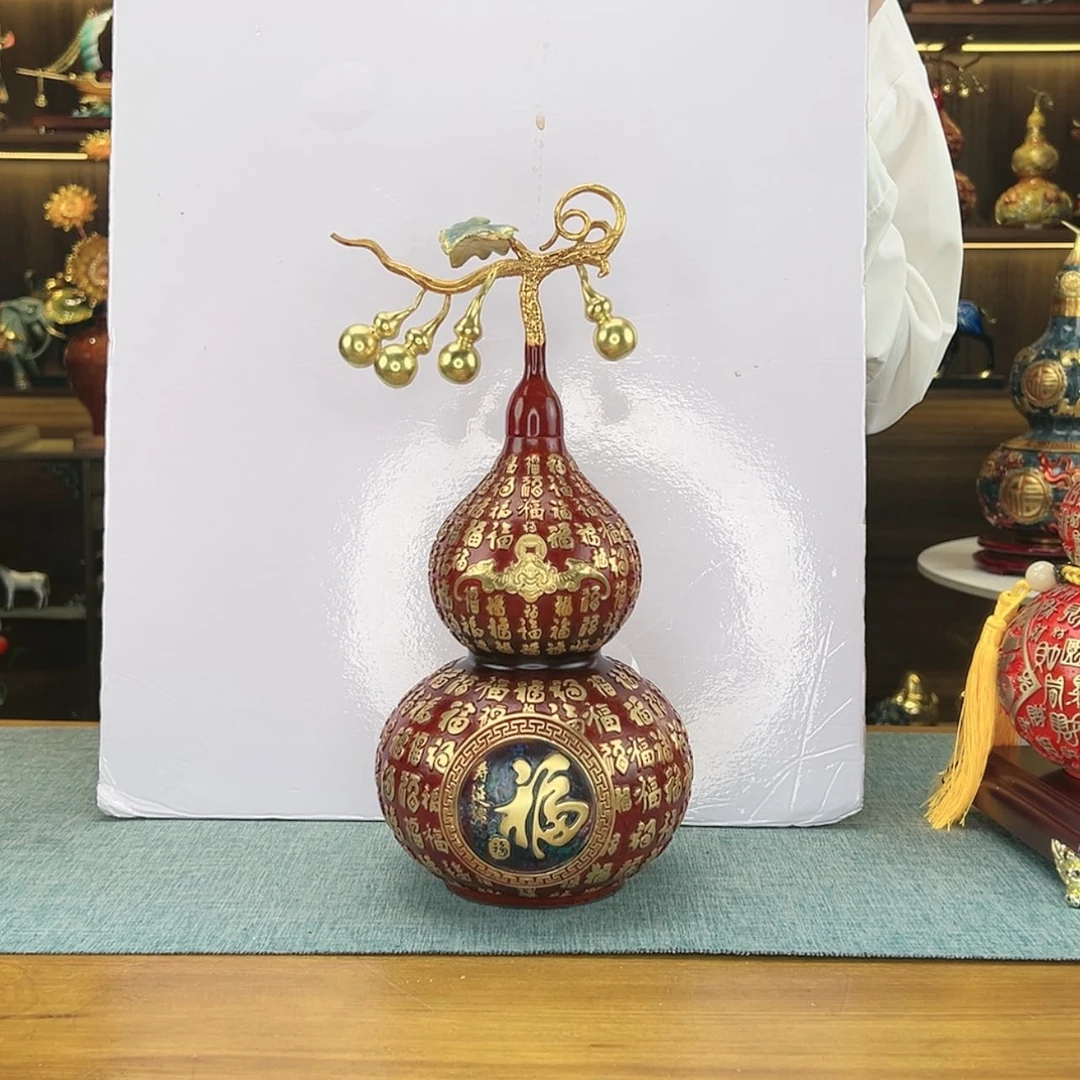 【闪购商品】法*全铜百福葫芦中号高30