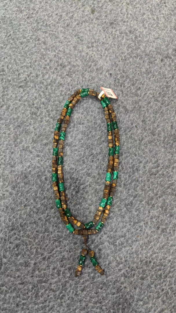 沉香奇楠沉水孔雀石设计款 多圈32012706