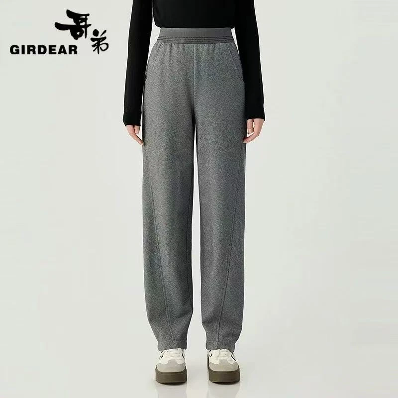 哥弟25年新款休闲裤时尚百搭松紧高腰宽松香蕉裤1100490