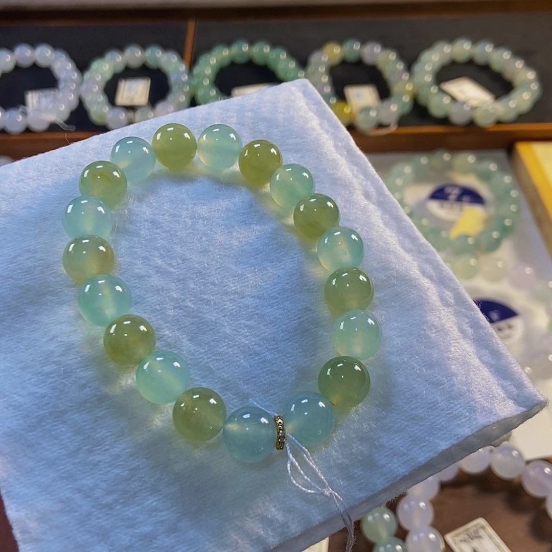 定制翡翠未镶嵌翡翠手串卡9.8