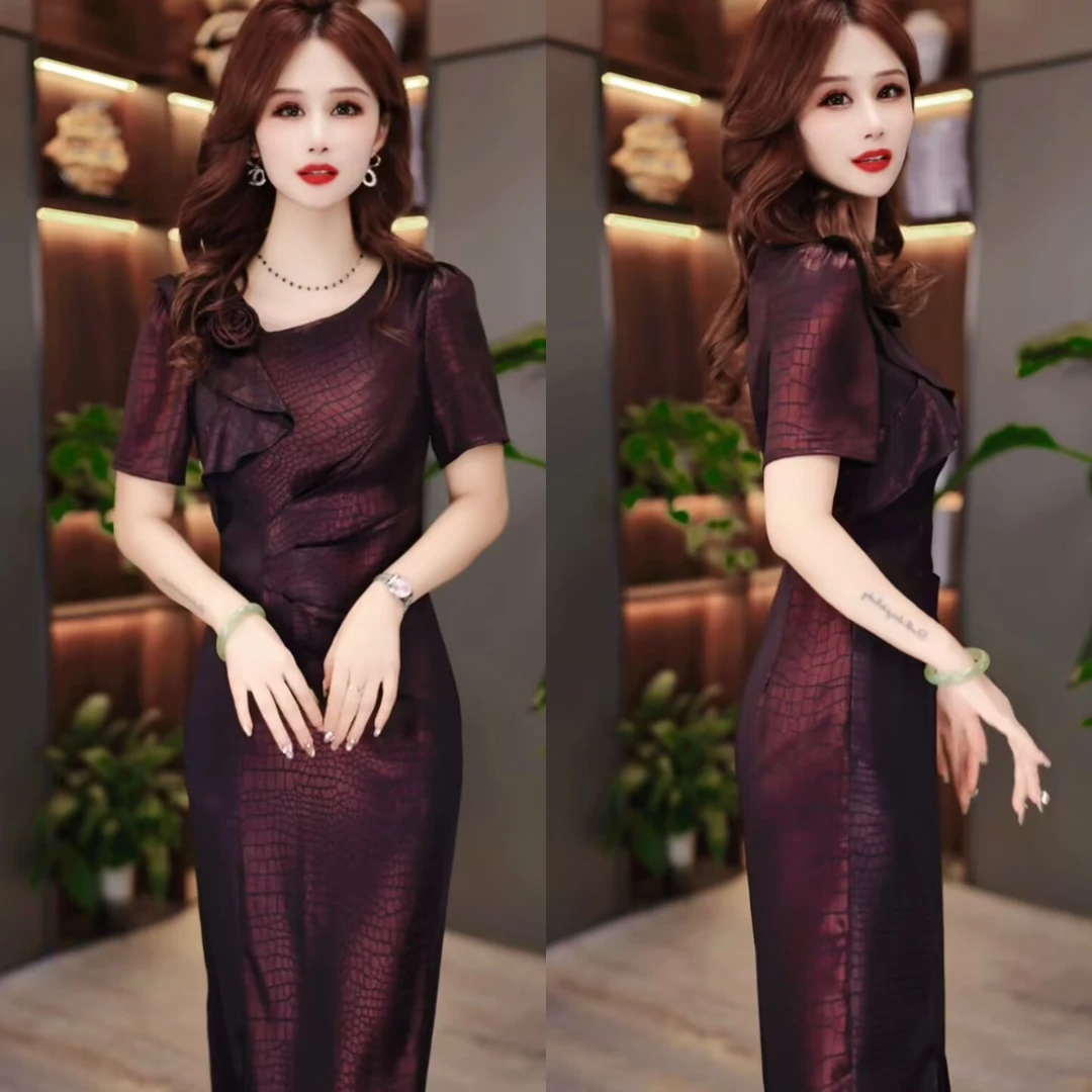 夏季新款连衣裙2025夏季新款显瘦修身气质遮肚裙子YX25K1263