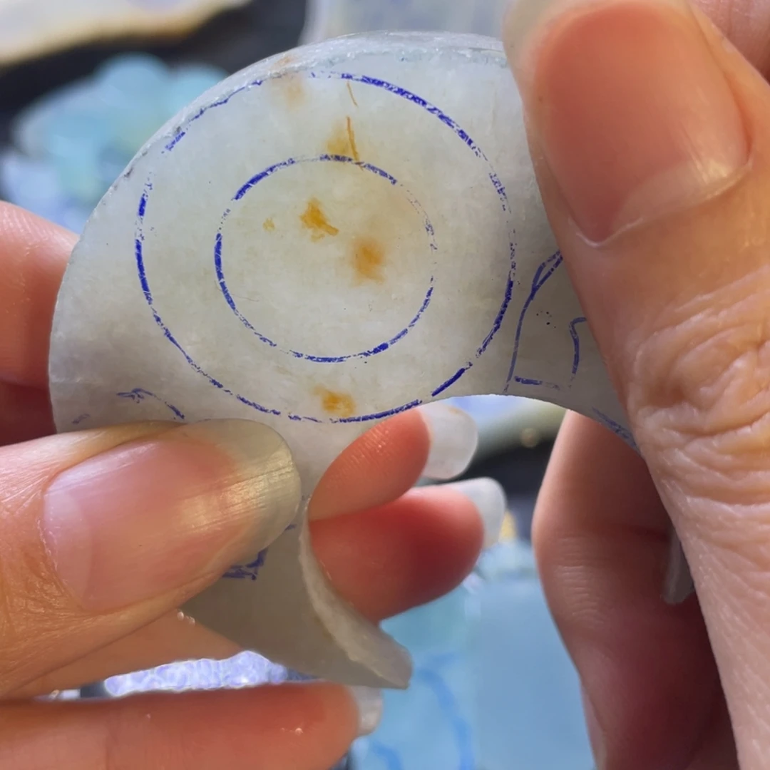 M***n定制翡翠未镶嵌戒圈包工