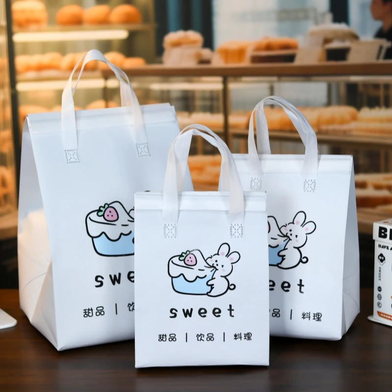 【源头工厂】铝箔外卖保温袋表面防水内里保温双面胶封口可爱小兔兔