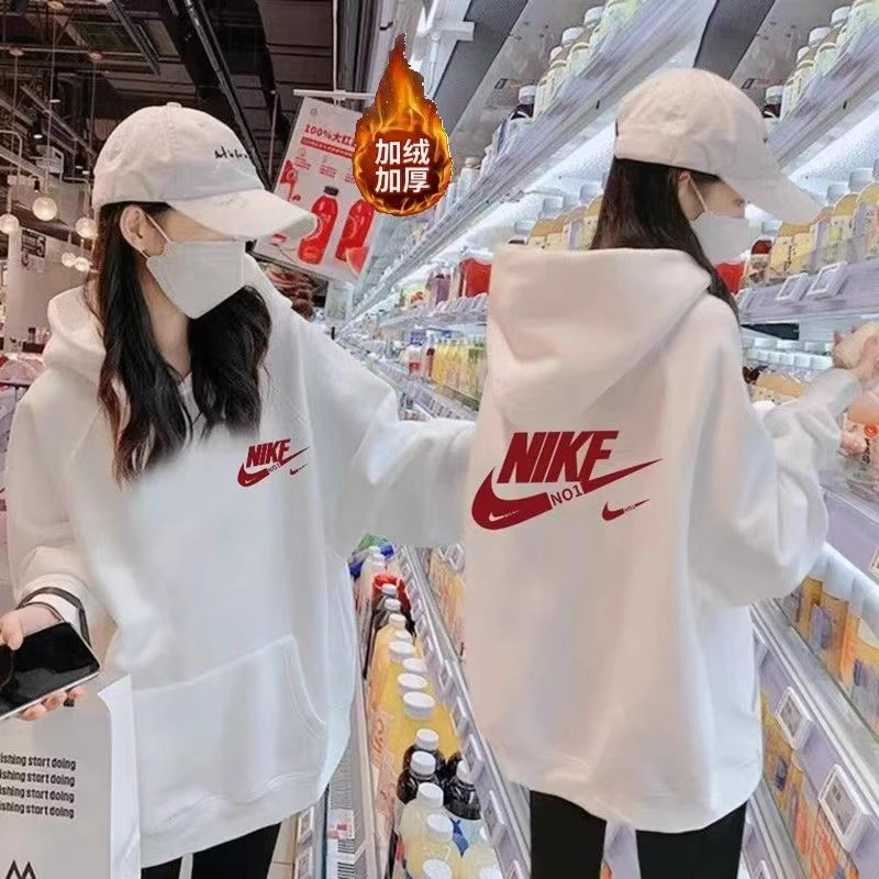 【三折专区】奥莱套头情侣宽松型百搭运动卫衣加厚上衣长袖连帽韩版