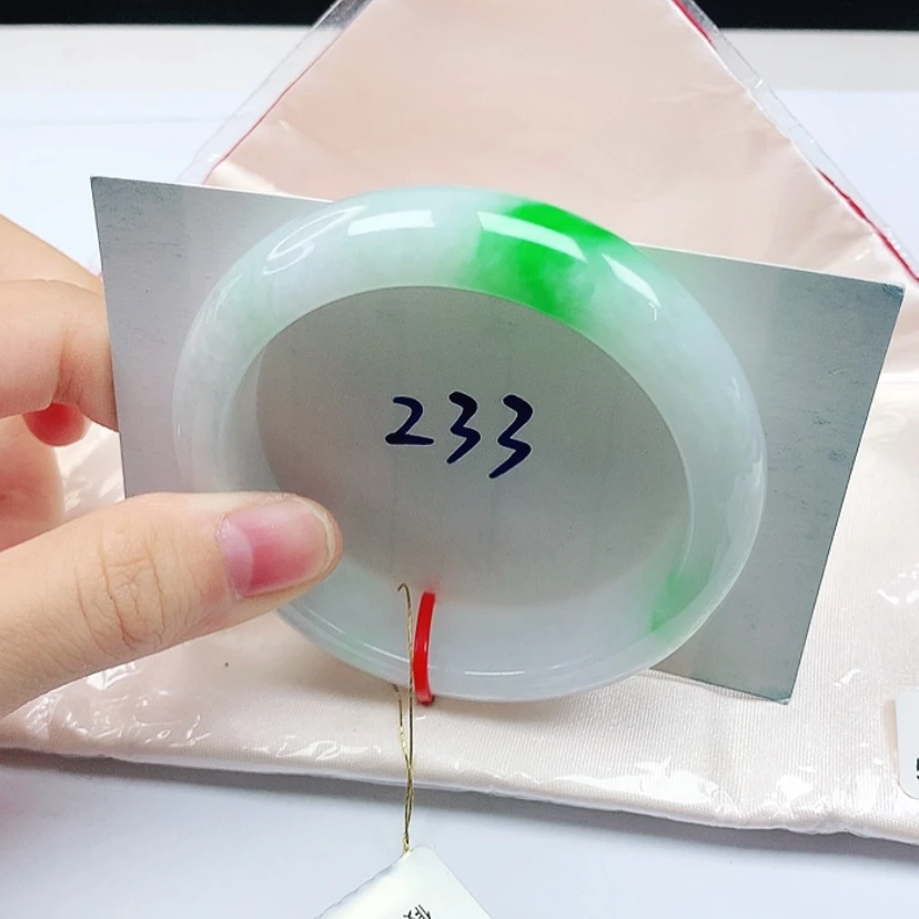 【闪购商品】翡翠手镯未镶嵌缅甸天然a货手镯53+