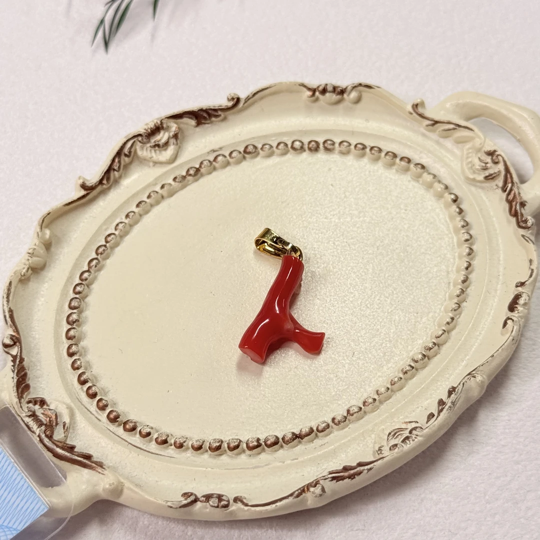 【六六中古】孤品百搭珊瑚吊坠sh206