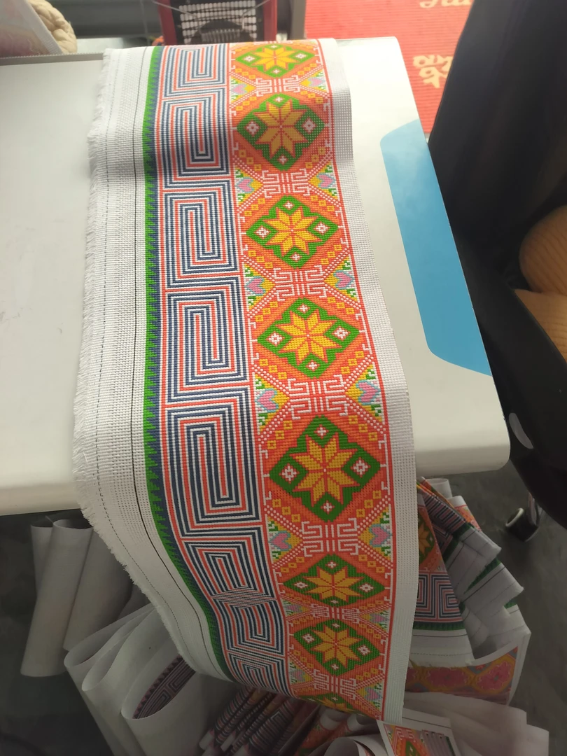 蓝色裙角带裙花需要自己绣配线送针绣花刺绣印花手工2025十字