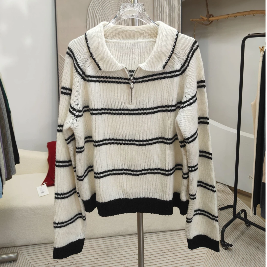 【芳姐专属】新款宽松显瘦条纹百搭开衫YCB74-65