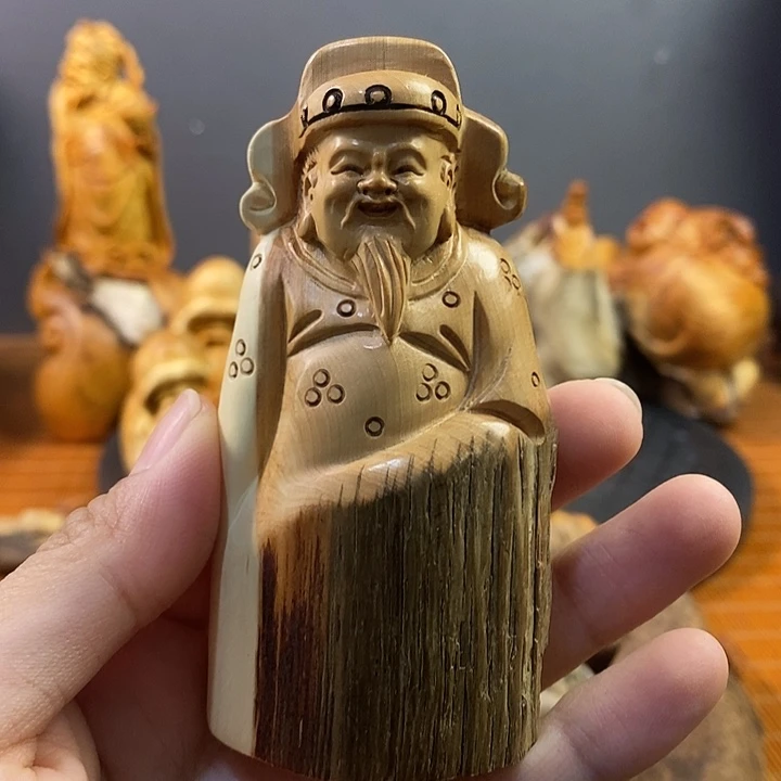 小***强柏木崖柏摆件把玩件