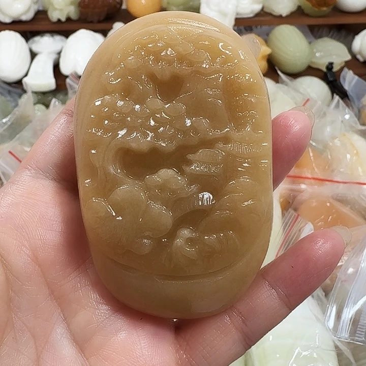 正***存砖雕石头手把件不退不换