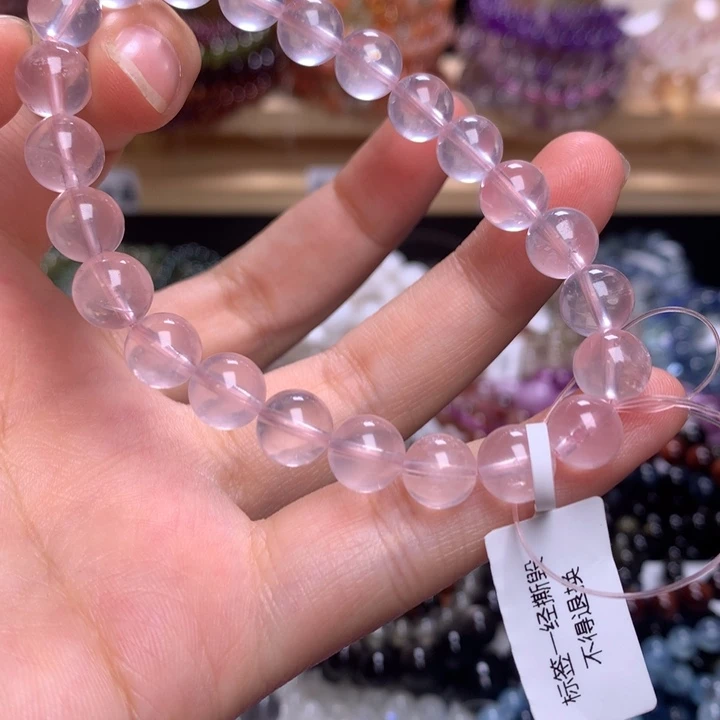 未镶嵌手串水晶8.0莫粉