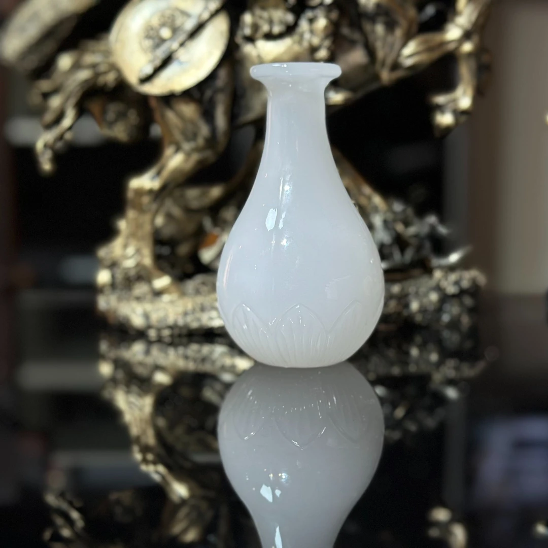 高颜值琉璃玉净莲花宝瓶--46