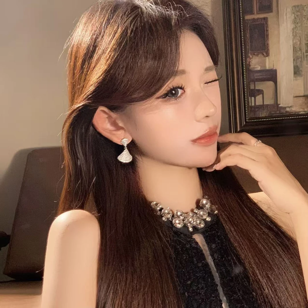 FULL GIRLISH耳环02092精致轻奢银杏耳钉耳饰