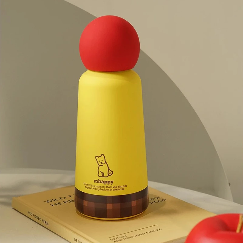 球形保温杯2025 新款冰岛海盐小狗水杯316不锈钢女生可爱便携水壶