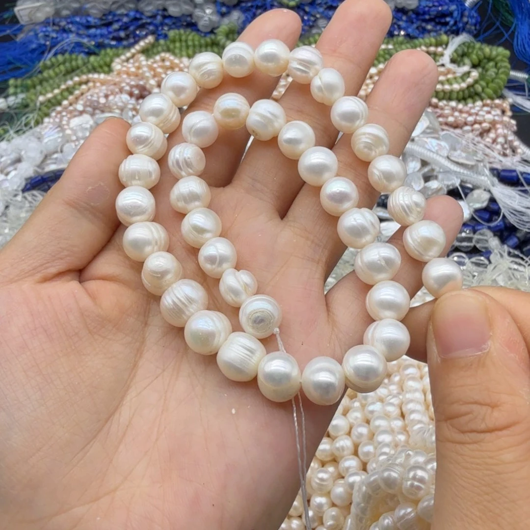 水晶珠宝半成品未镶嵌卡9淡水珍一条