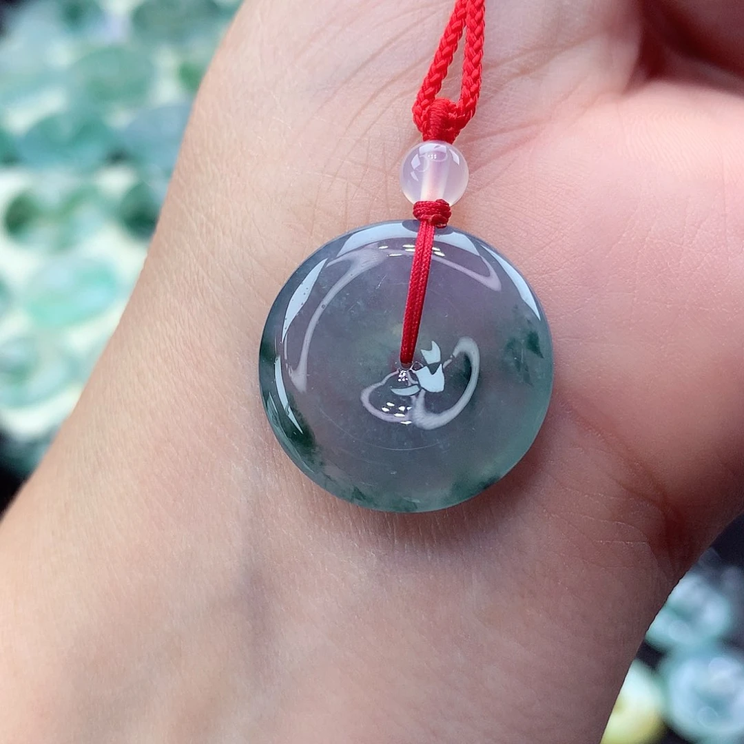 翡翠未镶嵌颈饰编号9尺寸21.8-4.8