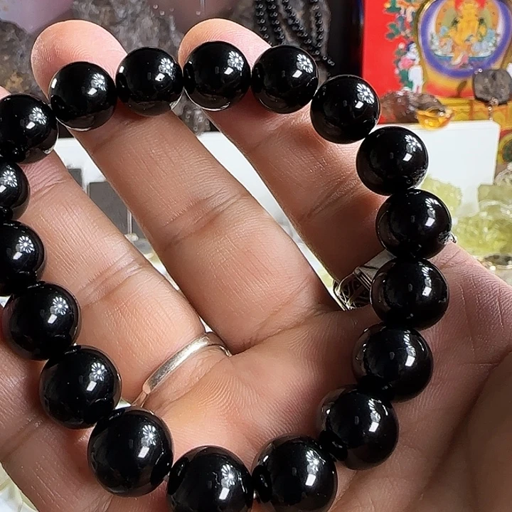 大理石磁石陨落星辰雷公墨手串