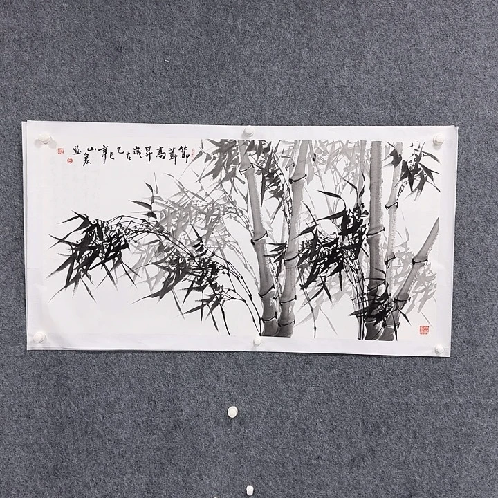 国画节节高升竹子绘画作品