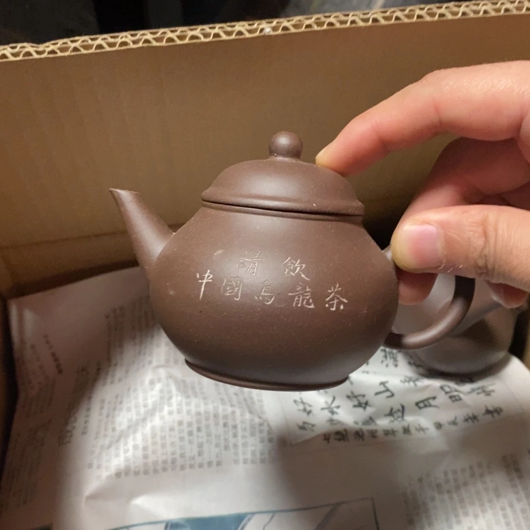 紫砂茶壶请饮芭乐130毫升紫泥