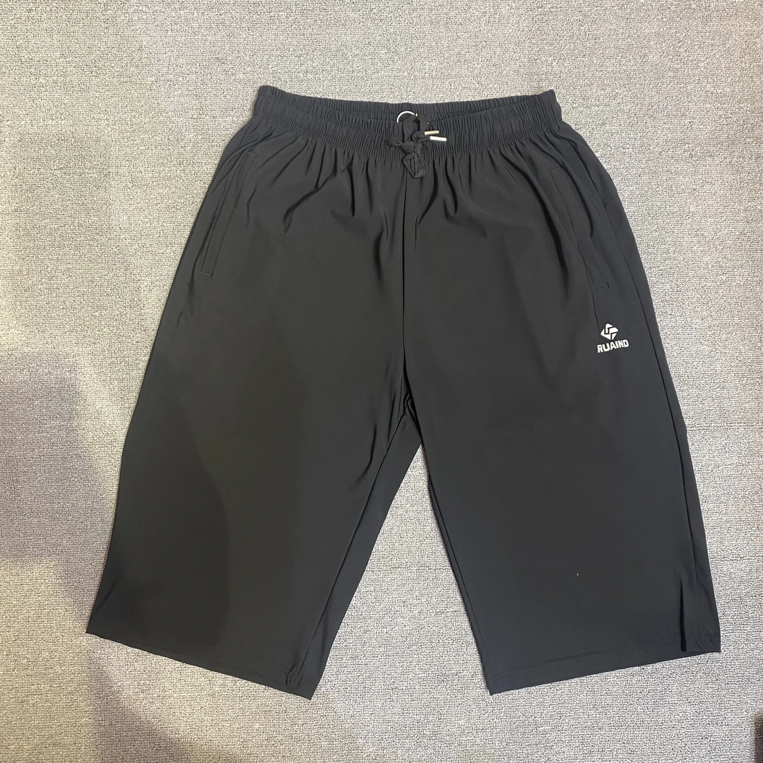 2025新款加肥加大夏季薄料透气速干弹力休闲七分裤