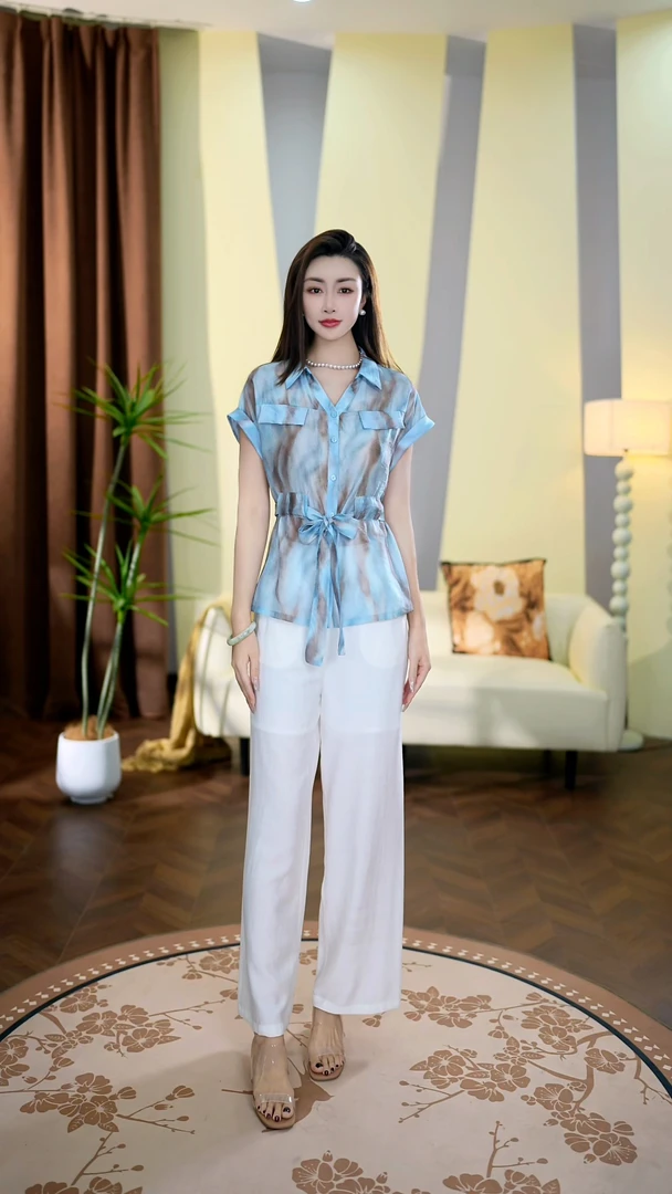 DS5011【丹思俪】菲菲专属-夏季新款时尚气质休闲套装