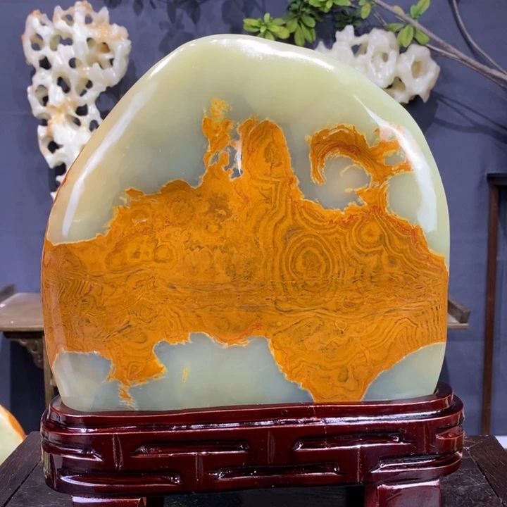 石材伊朗古青石摆件