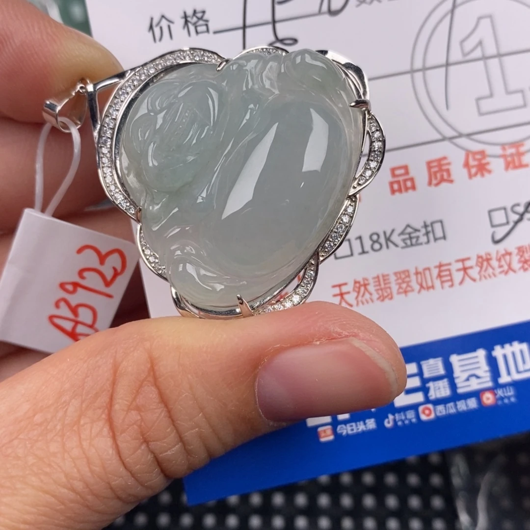 翡翠银S925镶嵌颈饰