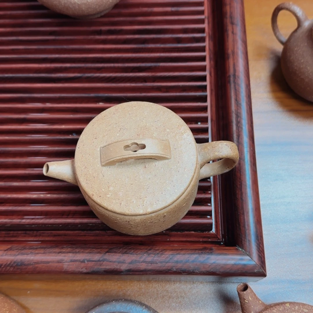 谆***诱茶壶紫砂八目黄段瑕汉瓦180cc