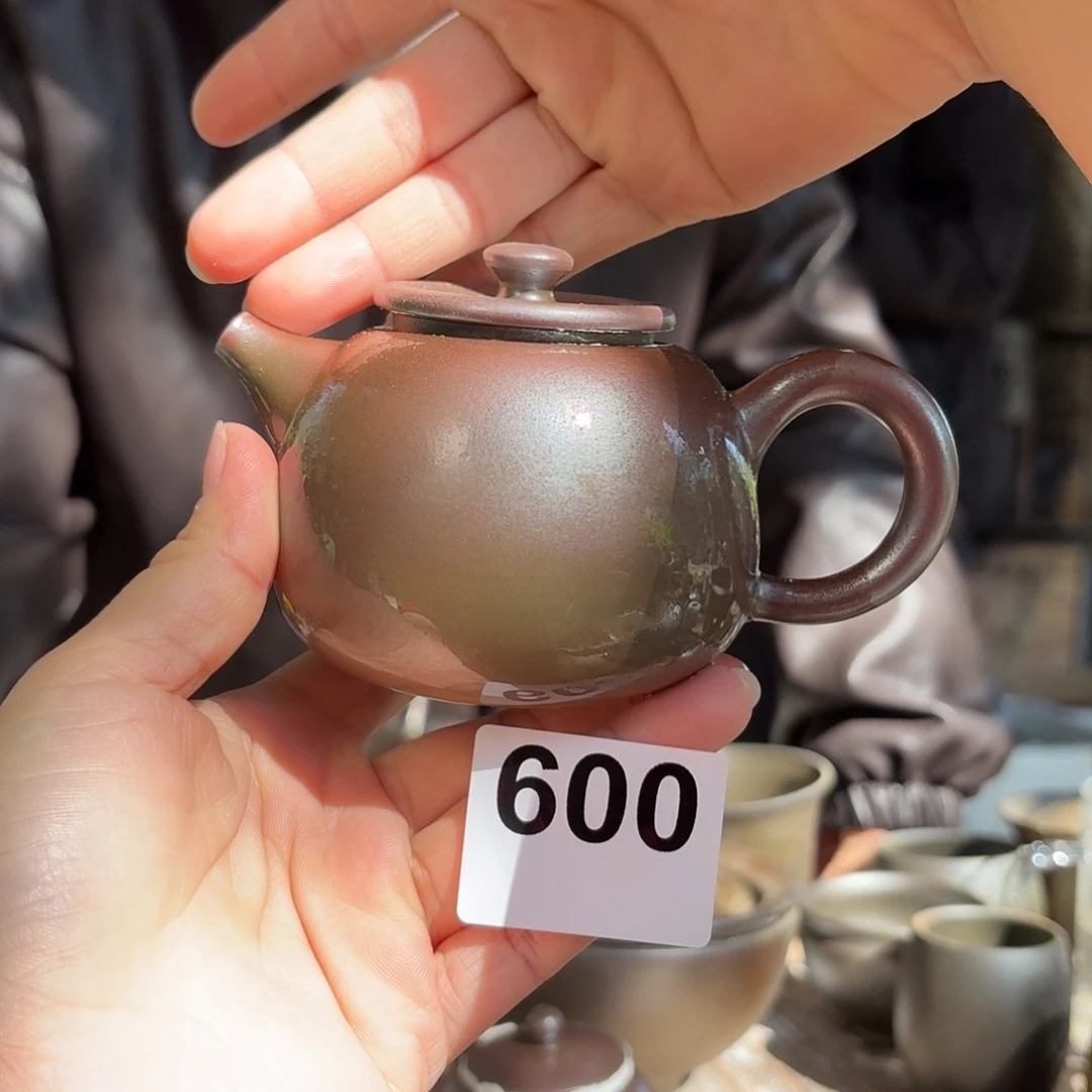 坭兴陶纯柴烧原矿泥料纯手工壶180毫升