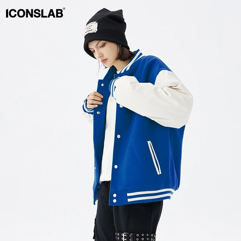 ICONSLAB清仓捡漏棒球服宽松外套男百搭上衣男子运动卫衣2