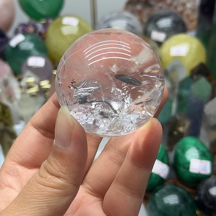 未镶嵌水晶珠宝半成品172克白水晶球